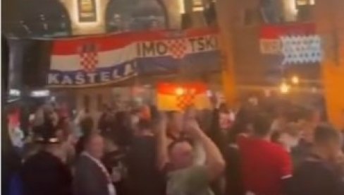 USTAŠKI PIR USRED PODGORICE: Navijači iz Hrvatske pred policijom veličaju crnokošuljaše  (VIDEO)