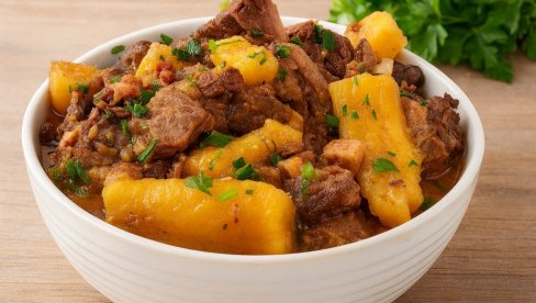 РЕБАРЦА СА КРОМПИРОМ И СЛАНИНОМ: Сочно, ароматично и савршено за  породичну вечеру