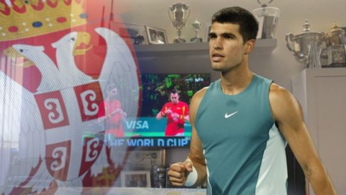 ALKARAZ KAO PRAVI SRBIN: Pogledajte šta mu stoji kraj TV-a - balkanska estetika