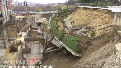 НАЛОЖЕНА ХИТНА САНАЦИЈА: Због обрушавања потпорног зида на градилишту у Крагујевцу