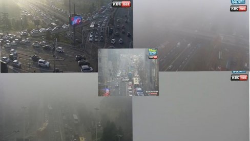 HAOS NA ULICAMA BEOGRADA ZBOG MAGLE: Kolaps na Autokomadi, na moto-putu i Pančevcu skoro pa nemoguća vidljivost