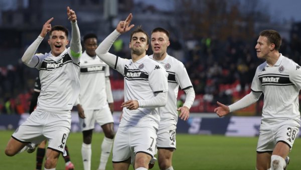 ПАРТИЗАН ПРЕОТЕО ЗВЕЗДИ ПРВО МЕСТО! Невероватна утакмица у Крагујевцу, црно-бели голеадом до чела табеле Суперлиге (ВИДЕО)