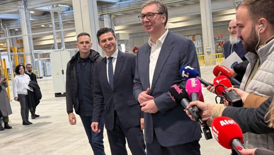 PREDSEDNIK Aleksandar Vučić prisustvuje svečanoj ceremoniji otvaranja fabrike za proizvodnju cilindara, rezervoara i toplotnih pumpi Ariston Climate Solutions.