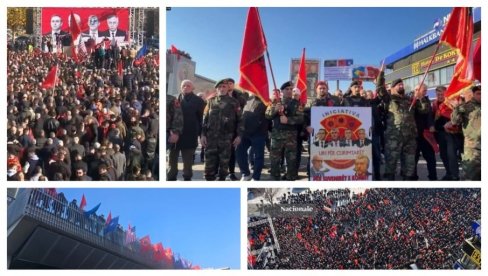 СА БИНЕ ПСОВАЛИ СРБИМА МАЈКУ: Још један пир терориста Шиптара у Скопљу - Окупирали центар (ФОТО)