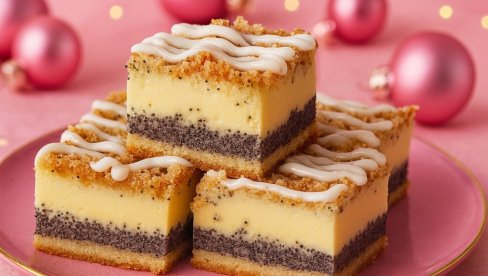 PUFNASTI KOLAČ SA MAKOM: Hrskava podloga, mirisni mak i kremasti fil!