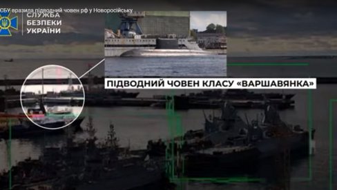 VELIKI UDAR ZA RUSKU MORNARICU Ukrinform: Ukrajinski dronovi uništili rusku podmornicu Varšavjanka (VIDEO)