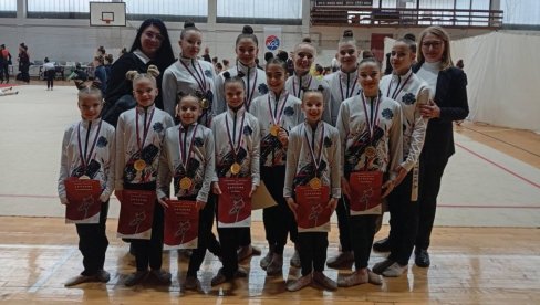 БЛИСТАЈУ ЈОШ ОД МАЛИХ НОГУ : Младе ритмичарке новосадског клуба Ритмика све чешће постижу велике резултате