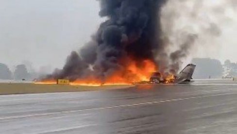 JEZIV SNIMAK NAKON PADA AVIONA U AMERICI: Stravična eksplozija, najmanje pet poginulih (VIDEO)