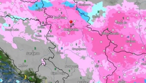 (РАДАРСКИ СНИМЦИ) БЕОГРАД НА УДАР ВРЕМЕНСКИХ НЕПОГОДА: Погледајте како ће се хладне масе стапати у једну и где ће падати 48 сати (ФОТО)