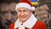 ZELENSKOM LISICE I ZATVOR: Putin kao Deda Mraz - Rusi objavili AI video, evo šta su svetski lideri dobili za Novu godinu (VIDEO)