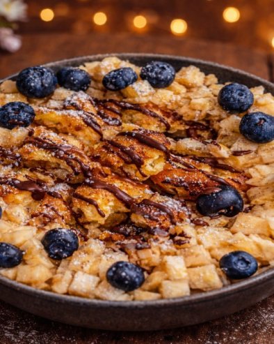 ЦАРСКИ ДРОБЉЕНАЦ (Kaiserschmarrn): Мекан изнутра, благо карамелизован споља и увек топао