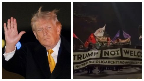 "ТРАМПЕ, НИСИ ДОБРОДОШАО" Насилни протести уочи доласка председника САД у Давос (ВИДЕО)