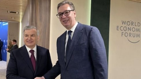 SREĆAN SAM ZBOG SRDAČNOG SUSRETA SA PRIJATELJEM Vučić sa predsednikom Uzbekistana o jačanju saradnje dve zemlje (FOTO)