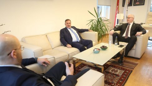 POSETA PRIJATELJA: Predsednik OKS Dejan Tomašević ugostio prvog čoveka EOK