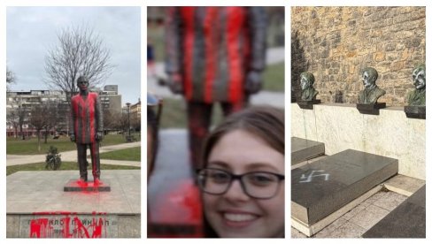 "BLOKADERI OPET DEMONSTRIRALI SVOJU DESTRUKTIVNU PRIRODU" Osude novog huliganskog akta se nižu: Uništavanje spomenika za nekoliko lajkova