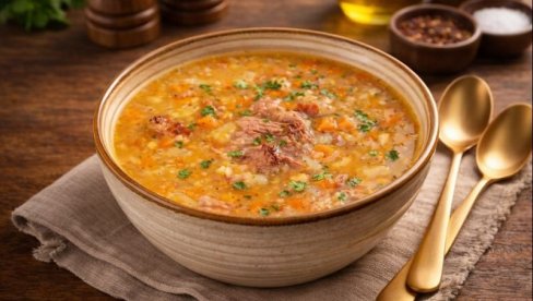 GRAŠAK SA DIMLJENIM MESOM: Klasično jelo na kašiku