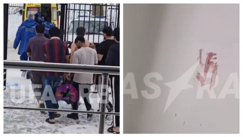 УМОЧИО РУКУ И НАЦРТАО КУКАСТИ КРСТ, ПОД ИСПРСКАН КРВЉУ: Овако изгледа студентски дом после монструозног напада (УЗНЕМИРУЈУЋИ ВИДЕО)