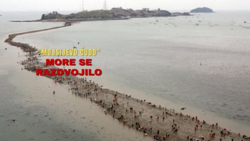 МОЈСИЈЕВО ЧУДО: Море се РАЗДВОЈИЛО - драстично се спустио ниво (ВИДЕО)