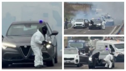 RAZBOJNICI IZVRŠILI FILMSKU PLJAČKU NA AUTO-PUTU: Naoružani do zuba presreli kombi pun para, naostao pravi haos (VIDEO)