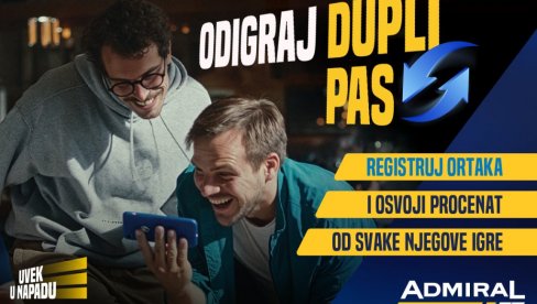 SAMO U ADMIRALBETU: Napadaj sa ekipom i zaradi