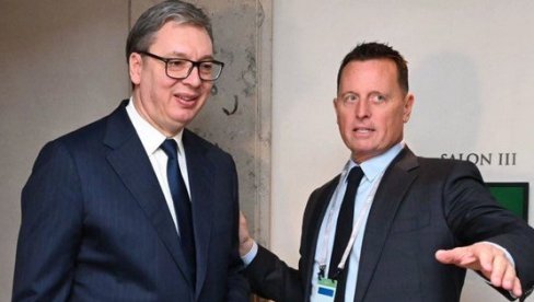 СУСРЕТ СА ПРИЈАТЕЉЕМ СРБИЈЕ Вучић се у Минхену састао са Ричардом Гренелом (ФОТО)