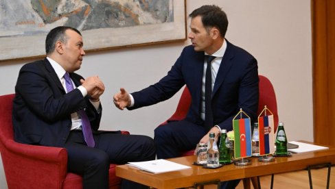 АЗЕРБЕЈЏАН ЈЕ НАШ ПОУЗДАН ПАРТНЕР Синиша Мали састао се са Сахилом Бабајевим са којим је разговарао о унапређењу економске сарадње