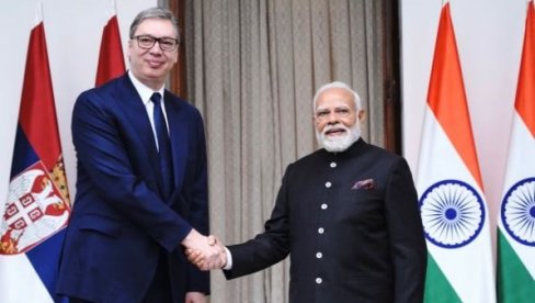 ИНДИЈA ЗА НАС ПОУЗДАН И ВАЖАН ПАРТНЕР Вучић: Поносни смо на наше пријатељство