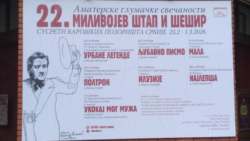 U ČAST MILIVOJA ŽIVANOVIĆA: Festival otvaraju „Urbane legende“ pozorišta iz Aleksinca