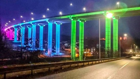 TRADICIONALNA PODRŠKA: Most Vrla most u Vladičinom Hanu u bojama Dana retkih bolesti