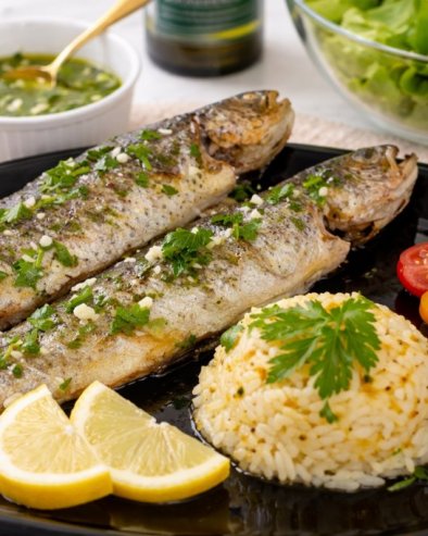 ПЕЧЕНА ПАСТРМКА СА РИЖОТОМ: Пастрмка из рерне са мирисним преливом