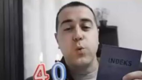 STUDENT-BLINKER U 40! Veterinarski tehničar na narodnoj grbači, poznat po cepanju plakata i muljanju nafte