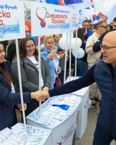 VUČEVIĆ U SELU KUSADAK: 29. marta sačuvajmo Smederevsku Palanku, sačuvajmo Srbiju (FOTO)