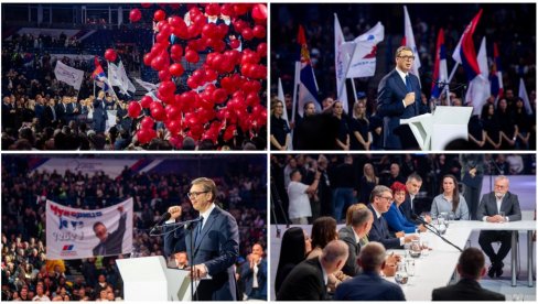 OVE VUČIĆEVE REČI SU ODJEKNULE SRBIJOM: Ključne poruke predsednika sa veličanstvenog skupa u Areni (FOTO)