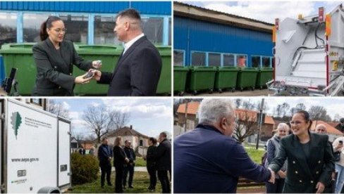 БОР ДОБИО ЈОШ ЈЕДНУ МЕРНУ СТАНИЦУ ЗА ПРАЋЕЊЕ КВАЛИТЕТА ВАЗДУХА Министарка Павков уручила и кључеве камиона смећара и опрему за сакупљање