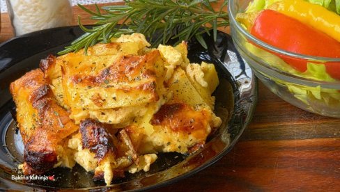 РЕЦЕПТ ЗА ПРЕЛИВЕНИ КРОМПИР ИЗ РЕРНЕ: Идеалан ручак за крај недеље (ВИДЕО)