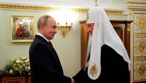 PUTIN JE PRAVOSLAVNI HRIŠĆANIN, CRKVA SE UVEK MOLI ZA NJEGA I OTADŽBINU: Patrijarh Kiril nahvalio predsednika Rusije