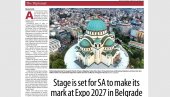 KAKVA ČAST: Prestižni nedeljnik iz Južnoafričke republike pisao o Srbiji i Ekspu 2027 (FOTO)