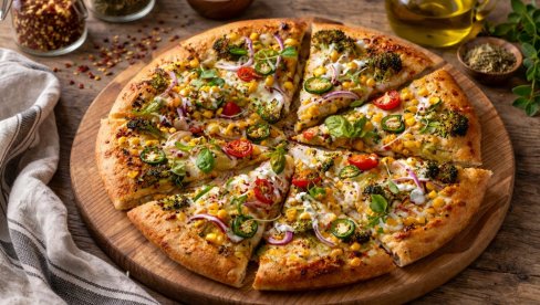 NAJBOLJA VEGANSKA PICA: Hrskava kora, bogat sloj povrća i kremasti biljni sos