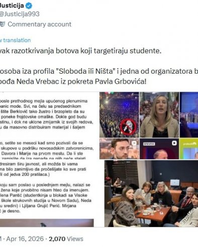 Блокадери се међусобно разоткривају: Ботују једни против других