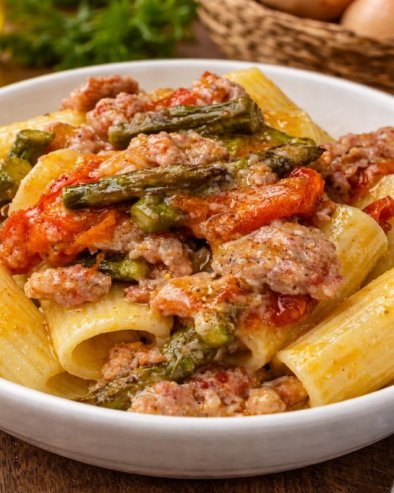 РИГАТОНИ СА КОБАСИЦОМ:  Укус Италије на вашем столу