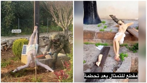 Snimak koji je razbesneo svet: Otkriveno ko je vojnik IDF-a koji macolom uništava statuu Isusa – hitna istraga (VIDEO)