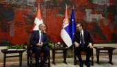 Vučić dočekao švajcarskog predsednika: U toku razgovor u Palati Srbija (VIDEO)