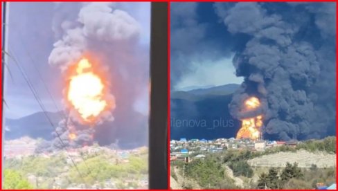 Vanredno stanje u Rusiji: Crni gusti dim prekrio nebo, izlila se nafta, totalni haos na ulicama (Video)