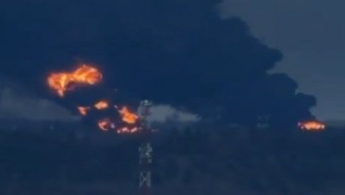 Гори нафтно постројење дубоко у  територији: Украјина гађала руску енергетску инфраструктуру (ВИДЕО)