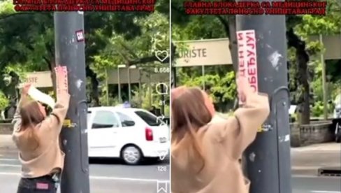BLOKADERKA UNIŠTAVA GRAD! Demolirala Medicinski fakultet, napadala policajce, a sad divlja po centru