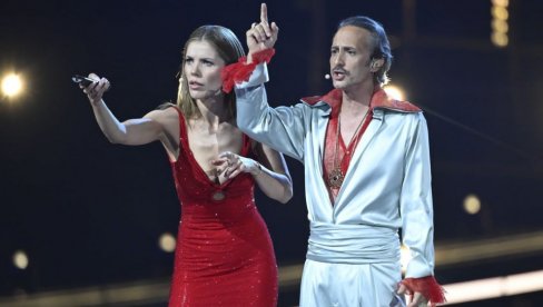 ŠTA SU OBUKLI VODITELJI ZA PRVO POLUFINALE: Bogata voditeljka zablistala u crvenom, ostavila kolegu u senci