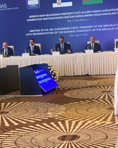 VUČIĆ PRISUSTVOVAO SASTANKU SA AZERBEJDŽANSKIM PRIVREDNICIMA: Najavljen veliki i važan zajednički projekat (VIDEO)