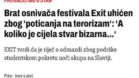 USTAŠE BRANE I TERORISTE U SRBIJI: Direktno se mešaju u naše poslove pa umanjuju delo brata direktora EGZITA