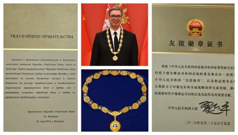 U ZNAK PRIZNANJA ZA DUGOROČNE ZASLUGE: Ovo su orden i ukaz prijateljstva kojim je odlikovan predsednik Vučić (FOTO)