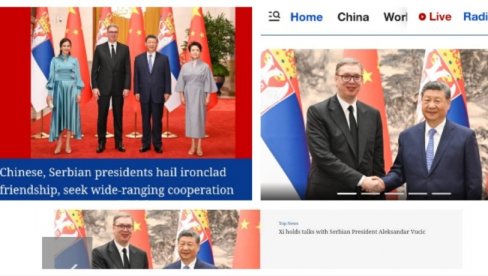 KINESKI MEDIJI NE PRESTAJU DA BRUJE O VUČIĆU: Predsednik Srbije sve vreme glavna vest (FOTO)